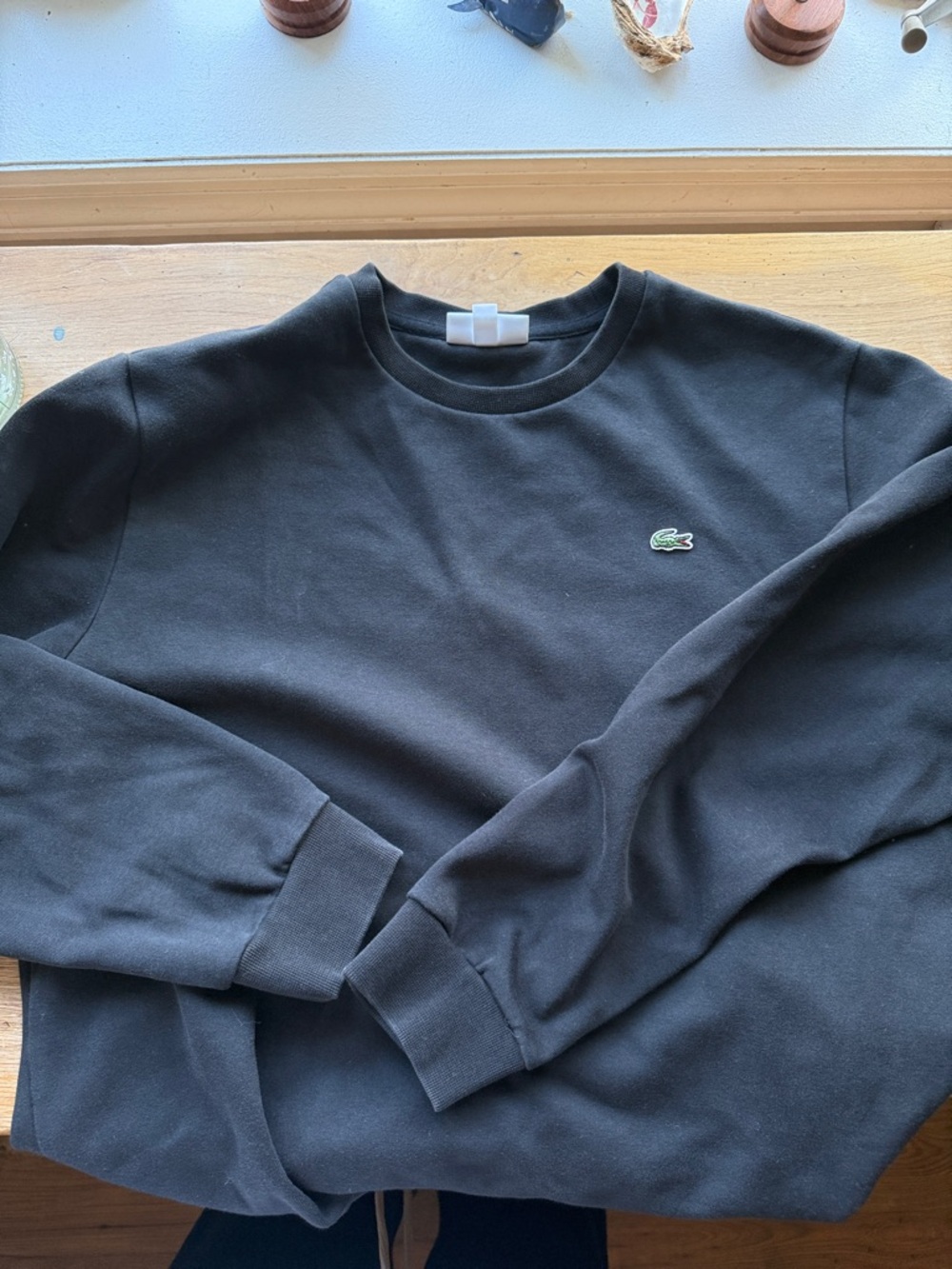 Lacoste Black crew sweatshirt - Picture 4 of 4